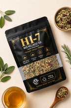 HI-7 Men Wellness Tea package featuring herbal blend for daily wellness and vitality.